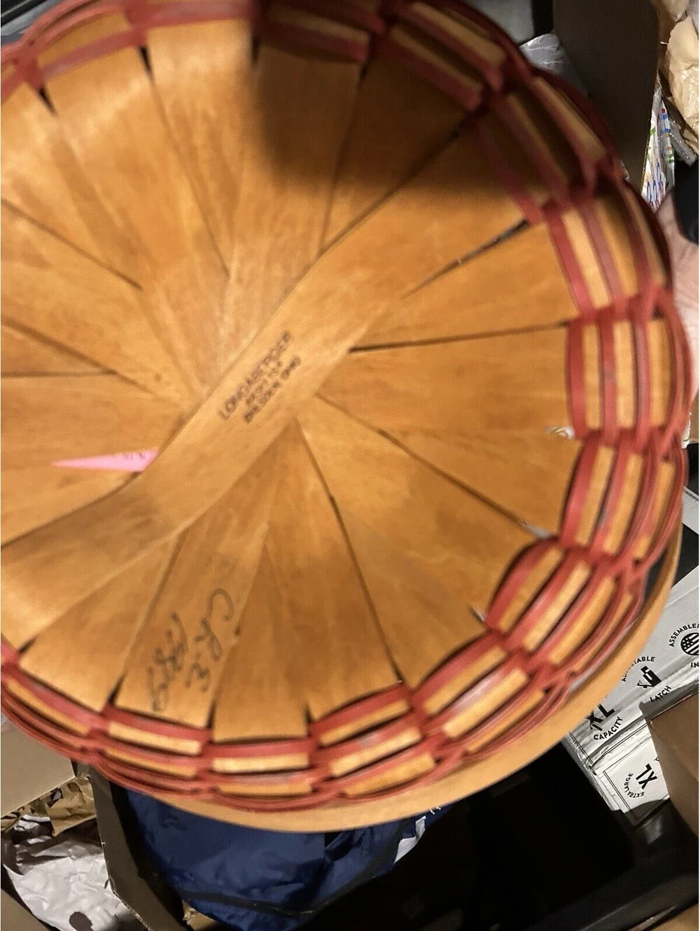 Longaberger Holiday Hostess Large Fruit Basket 1989